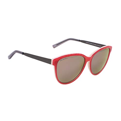 Del Sol Solize Color-Changing Unisex Sunglasses - Too Hot To Handle - Changes Color from Pearl to Pink in the Sun - Polarized Pro, Mirrored Lens, 100% UVA/UVB Protection