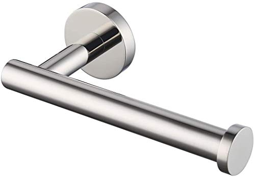 Live4Gadgets Chrome Stainless Steel Toilet Roll Holder Paper Holder Dispenser Screws Mounting for Bathroom and Kitchen Accessory Round Silver Contemporary 304 Stainless Polished Steel