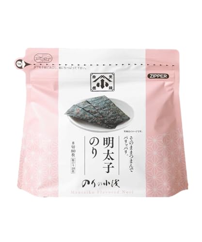 小浅商事 【４袋セット】明太子のり 8切80枚入 × ４袋（Amazon）