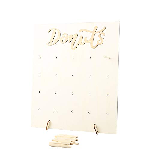 Decdeal Donut Houten donut wandrek houder geschikt voor bruiloft verjaardagsfeest decoratie