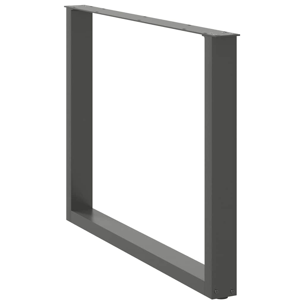 Gambe da Tavolo per Tavolino e Panca, Supporti per Mobili in Metallo a Forma di U con Livellatori Regolabili, Staffe Preforate e Viti per Progetti Fai da Te (100 x (72-73) cm)