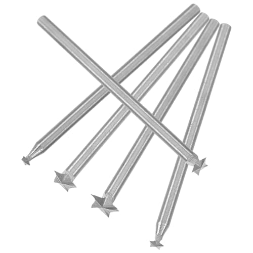 Zerodeko Brocas de Grabado Eléctricas para Carpintería, 5 Piezas Vástago de 2,35 Mm, Accesorios para Herramientas Rotativas, Escofinas para Tallar Madera, Cabezal de Corte Resistente