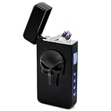 Rolls Electric Lighter - Stocking Stuffers - Gifts for Men - Cool Lighters - Electric Lighters Rechargeable - Mens Gifts - Skull Lighter - Birthday Gifts for Men - (Black Skull)