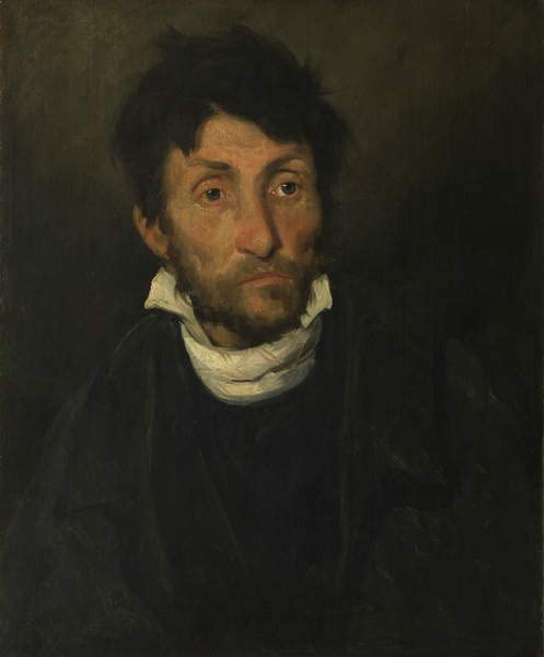 Portrait d'un kleptomane par Géricault image sur toile décoration murale affiche art 60x90cm