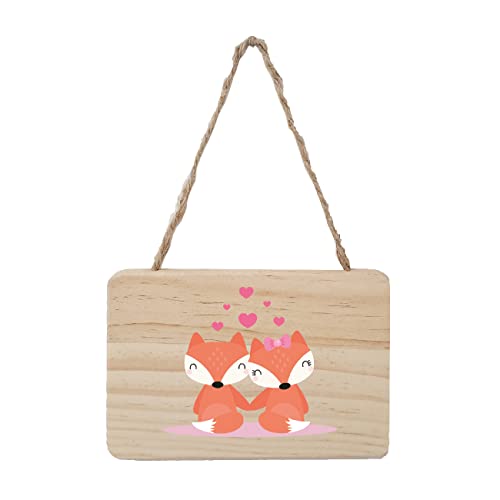 My Custom Style Plaque en bois #Amore-Fox Love#Rectangulaire D 15x10