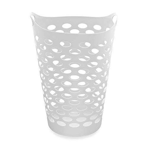 Image of Starplast Tall Flex Laundry Basket 17.75" x 17.25" x 26", White (1, White)