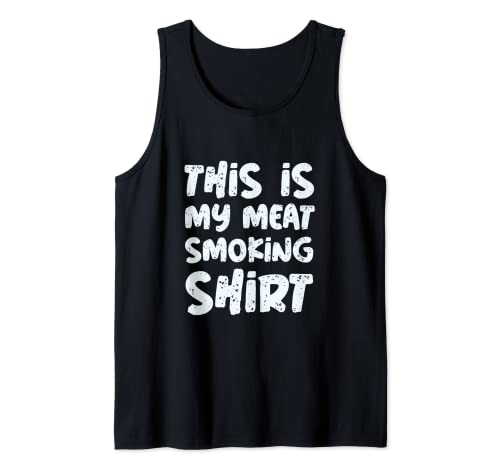 This Is My Meat Smoking Shirt para hombres y mujeres BBQ Funny Camiseta sin Mangas