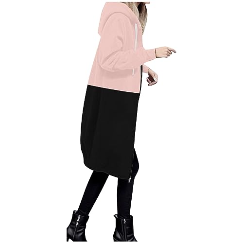 Damen Winterjacke Mit Fellkapuze - Langer Gefütterter Winterparka