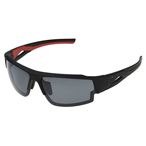 Ironman Corner Wrap-Around Sport Sunglasses for Men, Black, 68mm