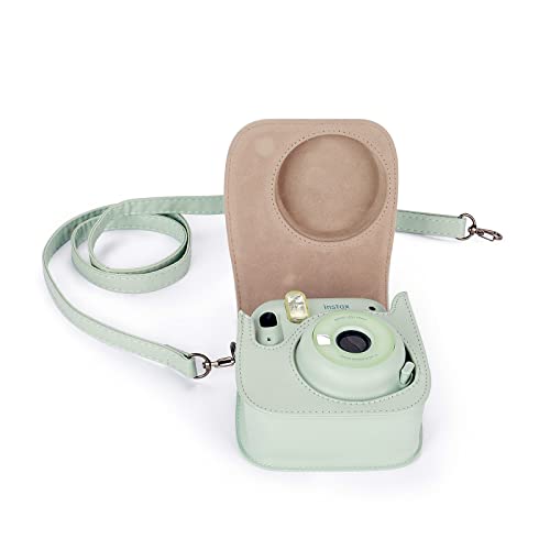 Phetium Instant Camera Case Compatible With Instax Mini 11,Pu Leather Bag With Pocket And Adjustable Shoulder Strap (Cloud Green) #TOP5