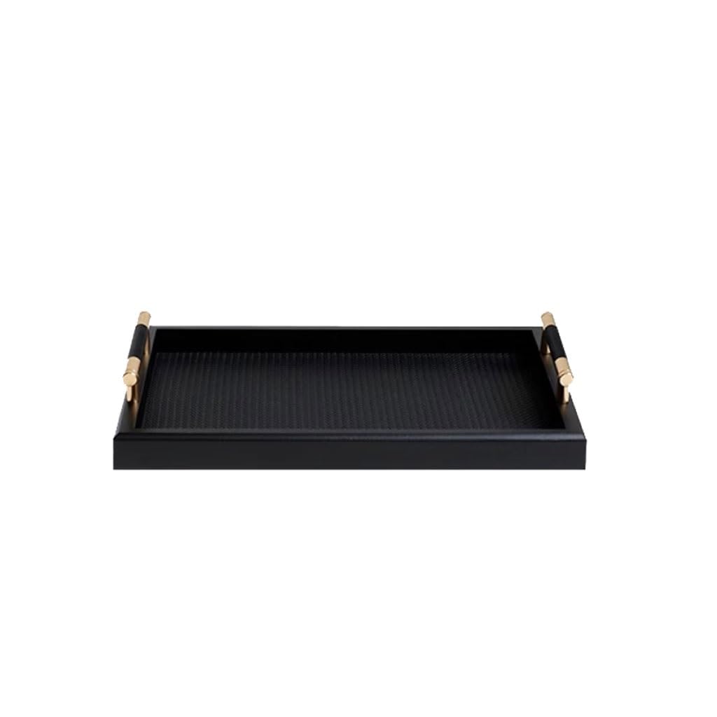 Bandejas Servir Comida Bandeja De Aromaterapia Rectangular Sencilla For La Entrada Decorativa Cuero Trenzado Mesa Cama