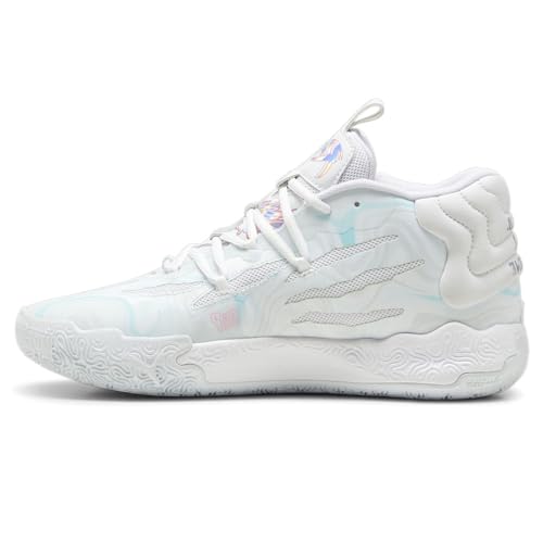 PUMA Mens Mb.03 Iridescent Basketball Sneakers Shoes - White - Size 13 M3