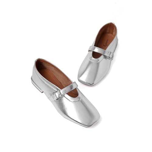 Image of vivianly Mesh Ballet Flats Shoes for Women Flats Comfortable Dressy Round Toe Mesh Flats Fishnet Mary Jane Flats for Events Party Leisure