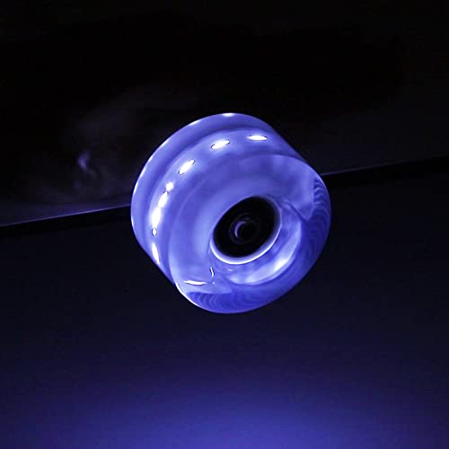 Image of PATIKIL 32 x 58mm Roller Skate Wheels with Bearings, 4 Pack Light Up Wheel Quad Skate Replacement for Double Row Skating Skateboard, White Light