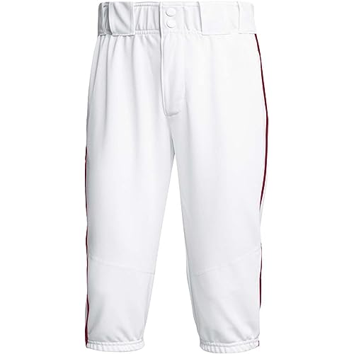 adidas Youth Icon Pro Piped Knicker Baseball Pants White | Scarlet SM