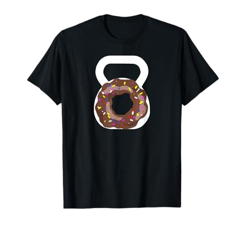 Kettlebell donut funny donut kettebell workout maglietta