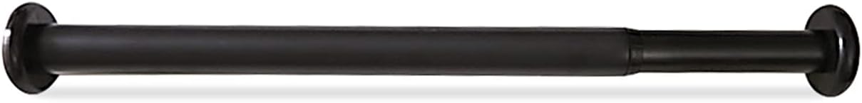 Spring Tension Curtain Rods Window Rods，Adjustable Cupboard Tension Bars Rods, for Kitchen Window Bathroom (127-220),Black-77~120cm