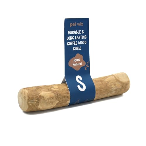 pet wiz Wood Dog Chews | Helps Oral Hygiene Provides Mental Stimulation and Reduce Stress | Natural Durable and Sustainable (Small Coffee Wood)