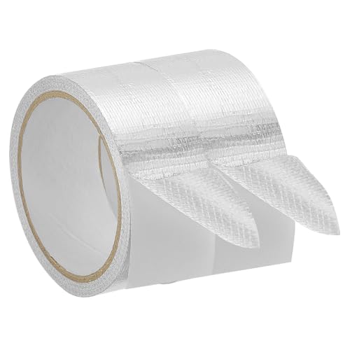 Image of PATIKIL Duct Tape, 1.57 Inch x 32.8 Ft(10.94 Yards) 5.91 Mil Heavy Duty Aluminum Foil Tape Waterproof Glass Fiber Insulation Heat Resistant for Ductwork HVAC Sealing Patching, 2 Roll