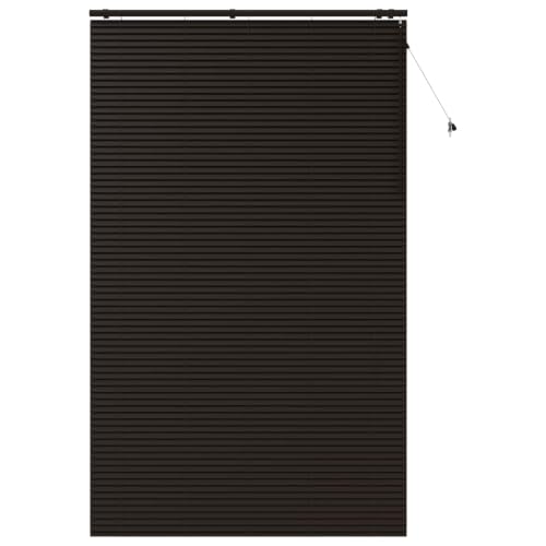 vidaXL Store Vénitien Marron foncé 155 x 250 cm 35 mm, CAF de Bureau, Stores légers muraux/Plafond, occultants, Rideaux faciles à Poser, en Bois Ajustables
