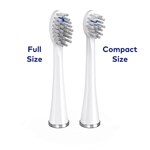 Waterpik Compact Replacement Brush Heads With Covers For Sonic-Fusion Flossing Toothbrush Sfrb-2Ew, 2 Count White #TOP3