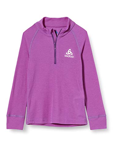 Odlo BL Top Turtle Neck L/S Half Zip vêtement thermique enfant manches longues violet active