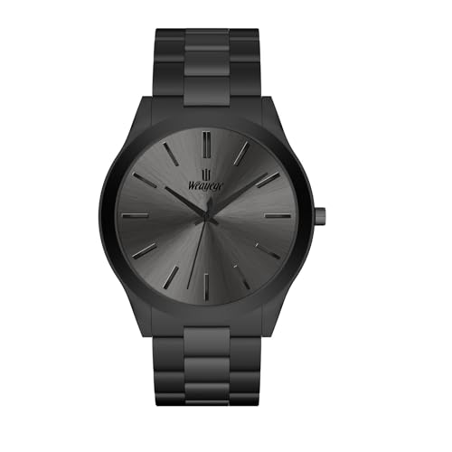 Weayege Herren Armbanduhr mit Edelstahlarmband,Herrenuhren Luxus Armbanduhr,Herren Uhr Quarz Edelstahl Wasserdicht Mesh Ultradünne,Geschenk Herrenuhr