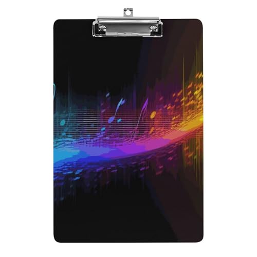 Porte-bloc Music Spectrum en acrylique robuste et clip métal durable