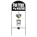 BANBERRY DESIGNS Pet Memorial Wind Chimes - Black Wrought Iron Garden Stake and Windchime - Paw Prints on My Heart - Dog Memorial Gift - Cat Memorial Gift - Pet Sympathy Gifts