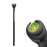 Flylife 51inch Deluxe Maleficent Staff with Green Light Orb, Wizard Scepter Magic Wand Halloween Prop (Green Light)