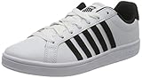 Textile Collar Lining K-Swiss Herren Court TIEBREAK Sneaker, White/Black, 44 EU