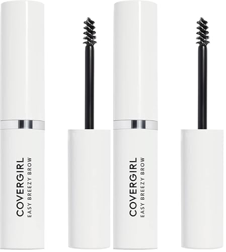 COVERGIRL - Easy Breezy Brow Volumizing Gel, Holds Brows for 24 Hours, Infused with Argan Oil & Biotin, 100% Cruelty-Free (Pack of 2)