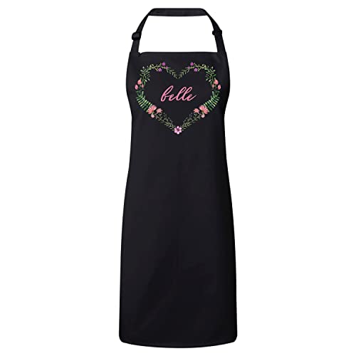 Tablier cuisine calligraphie élégante, une idée cadeau idéale pour amoureux de cuisine