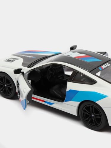 Image of Premium M8 GTE 1:38 Scale Diecast Model Car Toy - Authentic Motorsport Design, with Iconic Racing Graphics, Pull-Back Action - Perfect Collectible or Gift for Kids & Enthusiasts White
