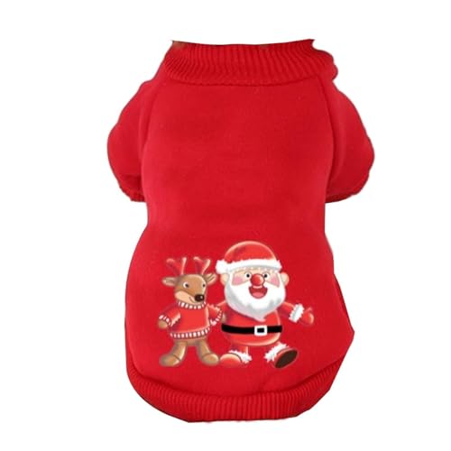 ＡＷＨＡＯ Moletom com Capuz para Cachorro de Natal, Roupas de Chihuahua Quente Casaco para Cachorro Pequ