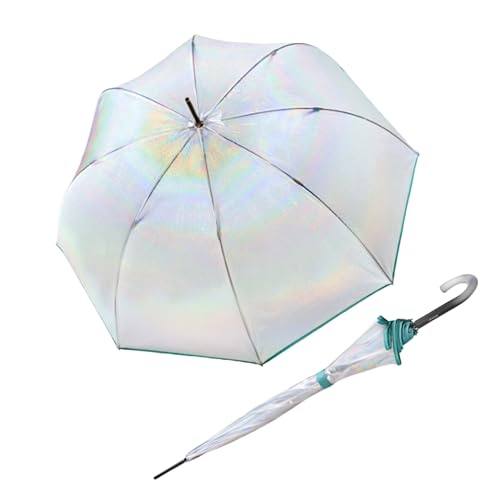 Paraguas transparente de barra abierta Knirps C.760 manual ligero forma campana