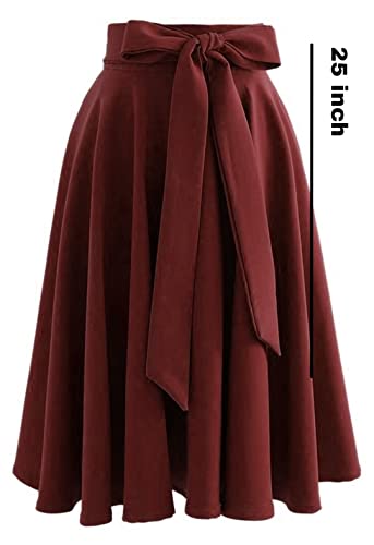 JANAK Creation Women's Knee Length Poly Crepe Skirt