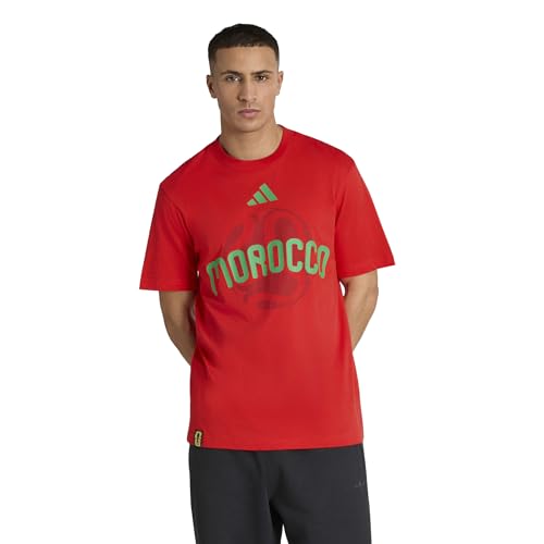 adidas Mens FIFA World Cup 2026 T-Shirt Morocco/Red Medium