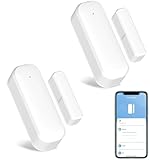 XFOX 2-Pack Smart Door and Window Sensor, 2.4G WiFi Door Sensor, Tuya/Smart Life Contact Sensors for Home Security & Smart Home Automation, Compatible with...