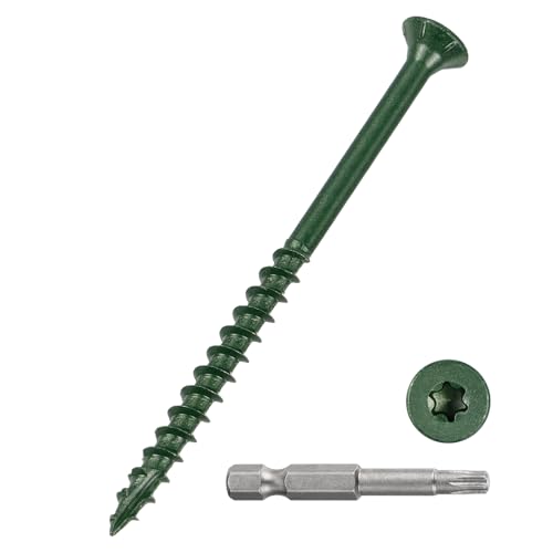 Vis de terrasse #10 x 3 en acier au carbone Torx T25 METALLIXITY pour clôture et table en bois x100