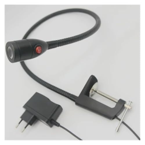 Flexo metálico plateado de 40cm con luz LED integrada de bajo consumo 3W 2