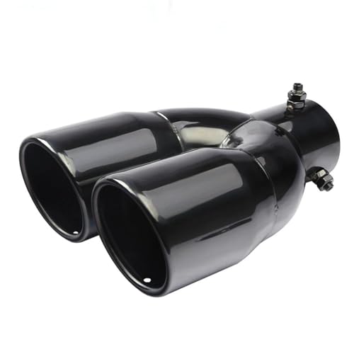 Silencieux d'échappement universel contre la rouille avec double embout titane 63mm