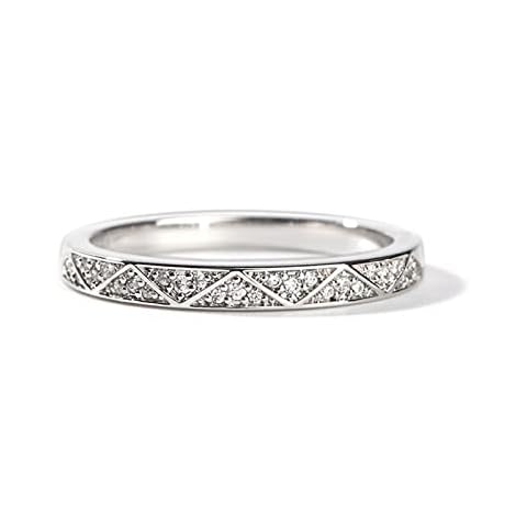 Jeulia Couple Ring Set Sterling Silver Promise Rings Band for Men Women Round Diamond Wedding Rings Bridal Sets Engraved Classic Anniversary Jewellery (Women, W-½) Cover