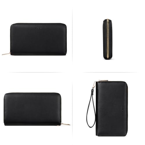 Image of CLUCI Women Wallet Large PU Leather Wristlet Purse for Women RFID Blocking Zip Around Card Holder Ladies Travel Clutch | RFID