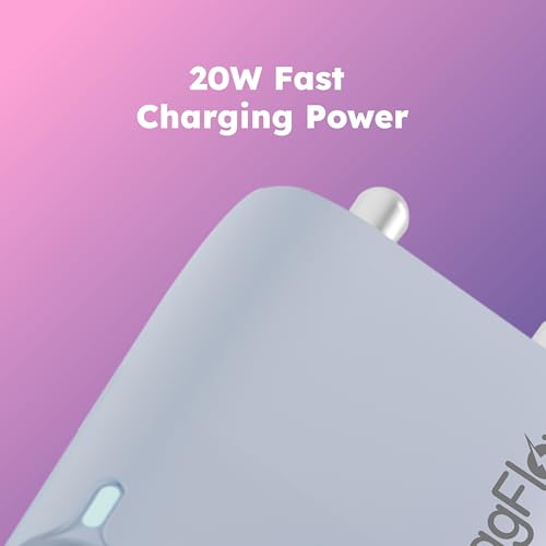 Image of Trueview 20W Fast Charging Type-C Adapter | Compact Wall Charger | High Speed Mobile Charger | Smart Power Output | Blue