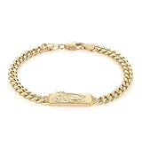 HZMAN Saint Jude Bracelet for Women Dainty Retro Religious 14K Gold Plated Cubic Zirconia St Jude Thaddaeus Link Bracelet Jewelry Gift