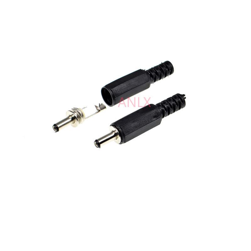 10PCS DC002 3.5 * 1.35MM Power Plug Jack Connector Male Welding line DC-002