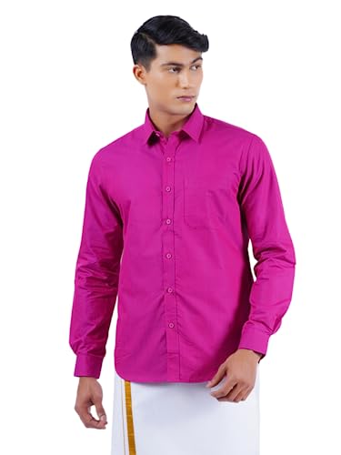 Image of RAMRAJ COTTON Men Full Sleeve Shirt | Prestigious Fit | Elegant Daily Formal Wear