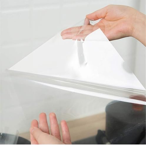 Image of Clear Contact Paper Roll Self-Adhesive Kitchen Backsplash Wall Protector (20 inch x 200, Furniture Protect Transparent Film)