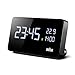 Braun Digital Alarm Clock with LCD Display, 2X USB-C Ports for Charging of Other Devices, Time and Date Display, Touch Snooze, Quick Set, in Black, Model BC20B.